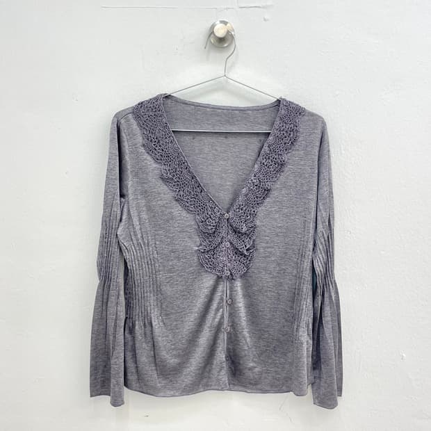 Smoky lavender lace cardigan 