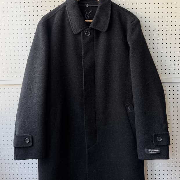 입생로랑 90s YSL 로고 울 코트