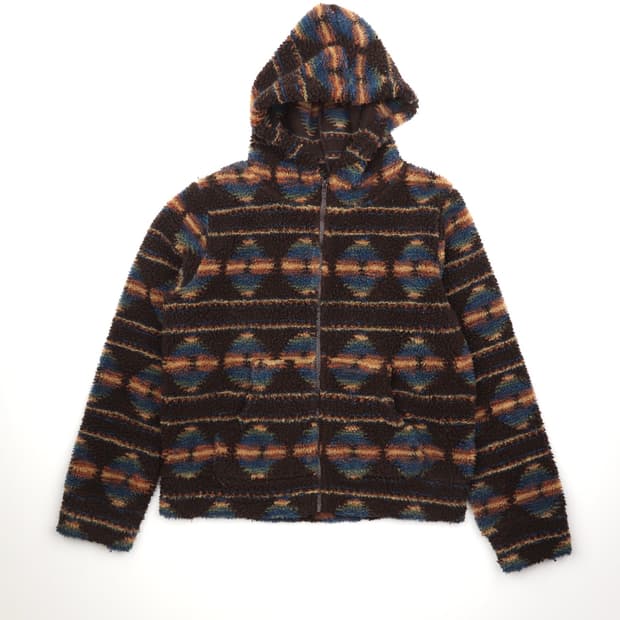 Beams heart 노르딕 패턴 보아 후리스 브라운(여성)