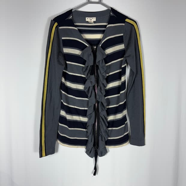 Marni x h&m 프릴 집업 가디건