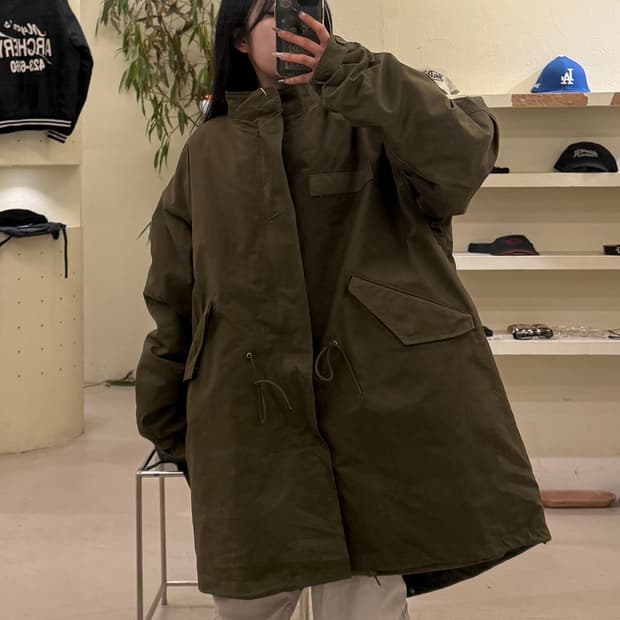 라퍼지 카키 복각 내피 야상 U662