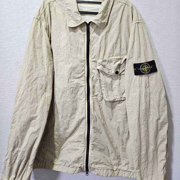 정품 21FW 스톤아일랜드 나슬란 오버셔츠 베이지 115 / 3XL