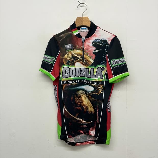 빈티지 펄이즈미 고질라 반팔 사이클 져지