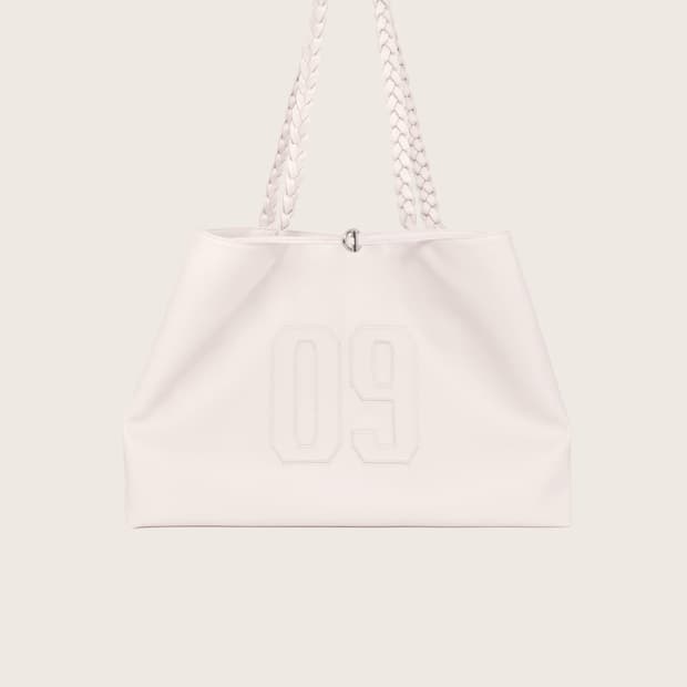 클리시어 09 Numbering Leather Bag, Baby Pink