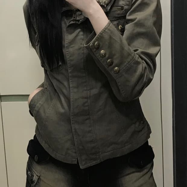 빈티지 야상 자켓 와이즈걸 파우닝