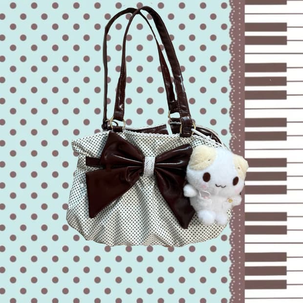 리본 도트 숄더백☕️