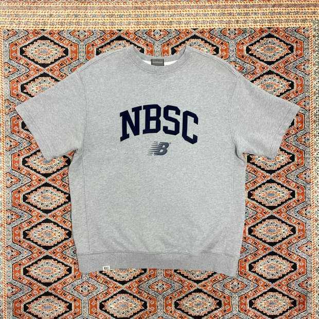 뉴발란스 프린팅 그레이 반팔 맨투맨 남성M