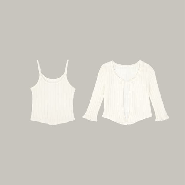 웨어웨더 roz knit set (ivory)
