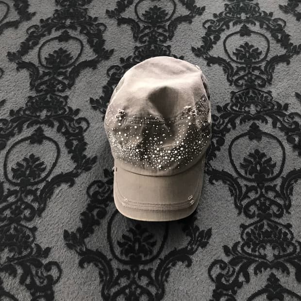 y2k 빈티지 그런지 스터드 캡 모자