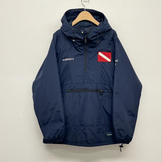 L.L.Bean 아노락 후드 바람막이 네이비(made in usa)