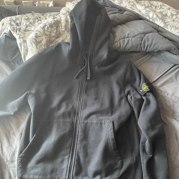 스톤아일랜드 블랙 후드집업 xxl 2xl