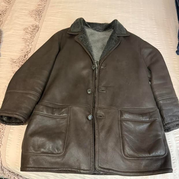 🇮🇹 명품 Bruno Magli✨ 남성 무스탕 코트 🧥 사이즈 10