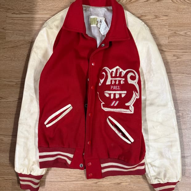 70s Howe athletic 울 빈티지 바시티 지켓 38L