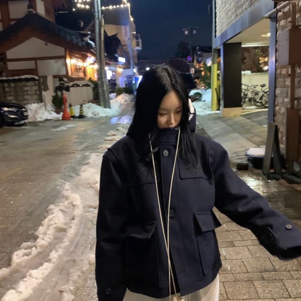 릿킴 블랙업 라룸 어텀 울 하프코트 (보관만 함)