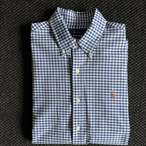 폴로 랄프로렌 블루 체크셔츠