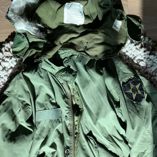 오리지널 70s피쉬테일 M-65 내,외피 모자 (내,외피) 풀세트