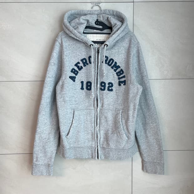 아베크롬비 스펠로고 대장 후드집업 그레이 [M]