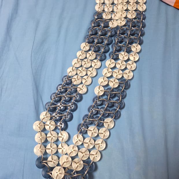 스테판쿡 버튼 스트랩 블루/화이트