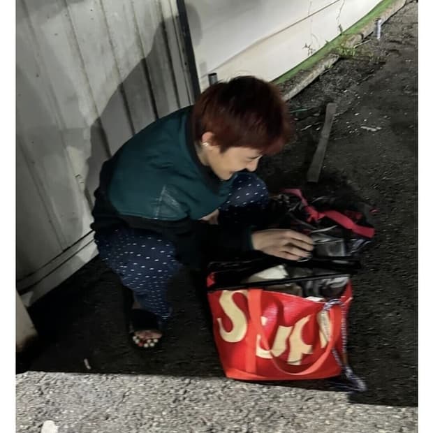 슈프림 라피아 토트백