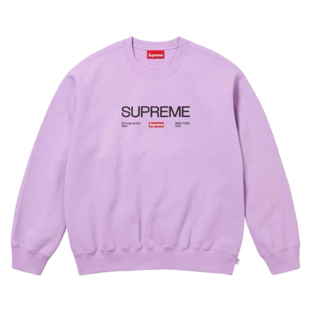 슈프림 이스테블리시드 크루넥 바이올렛 - L