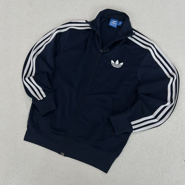 아디다스 파이어버드 불꽃 져지 집업 트랙탑 네이비 s