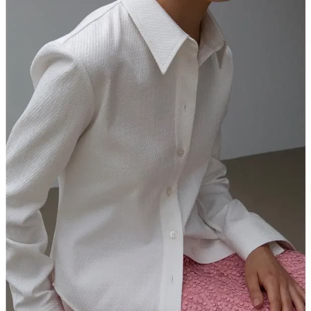 오르 스트래치 테일러 셔츠 - 퓨어 화이트