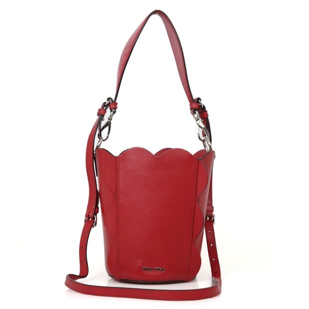 미우미우 버킷백 웨이브 트리밍 미니크로스 5BE016