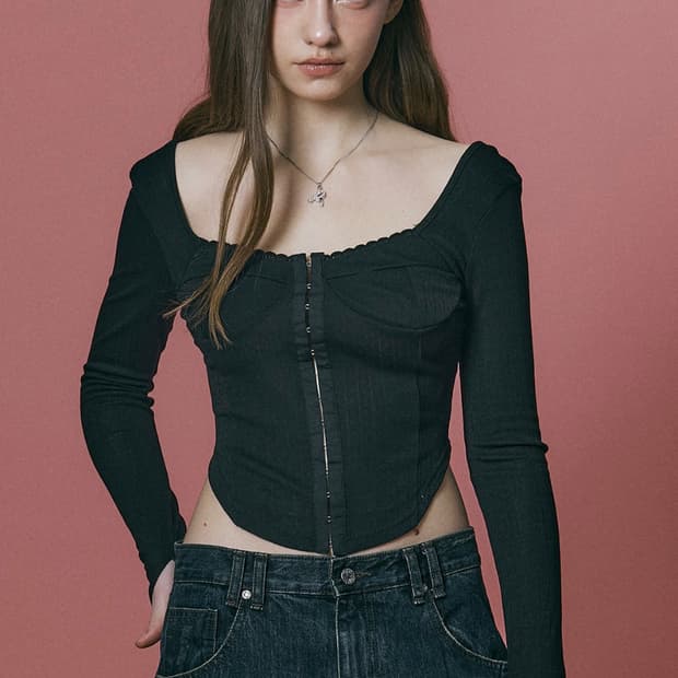 미개봉새상품) 플리즈노팔로우 조안탑 블랙 플노팔