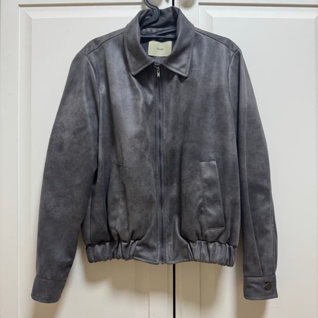 빈티지 스웨이드 그레이 자켓