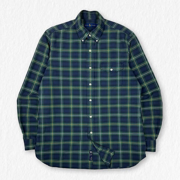 랄프로렌 그린 체크 셔츠