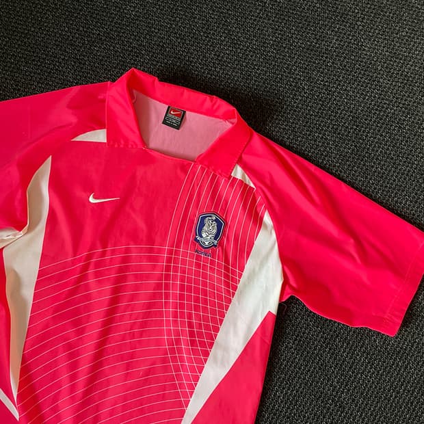 나이키 2002 대한민국 국대 반팔 유니폼 져지