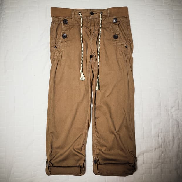'00s Back Number Button Roll Up Pants