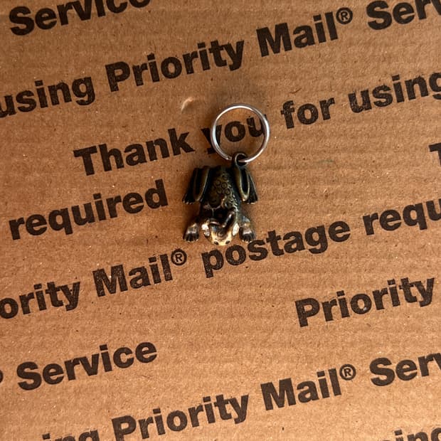 90s vtg Frog Keyring