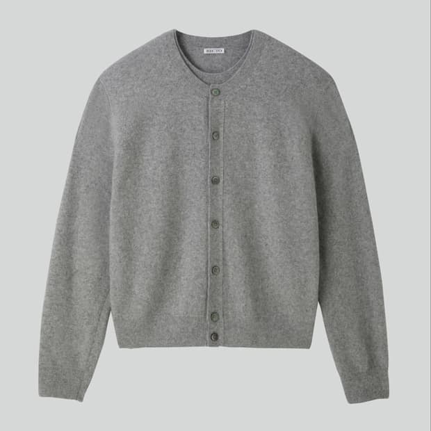 [M]렉토 레이어드 가디건 그레이