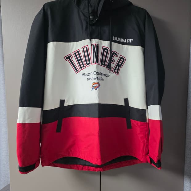 Nba 바람막이 아노락후드 레드/블랙