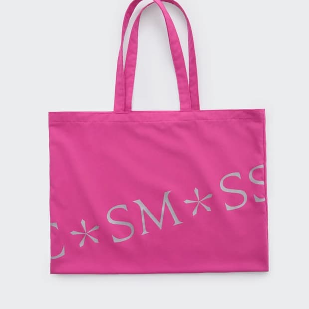 (1회착용) 코스모스 METALLIC LOGO 토트백 