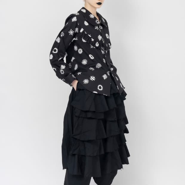 블랙 꼼데가르송 2024ss 티아드 레이어드 스커트 스몰