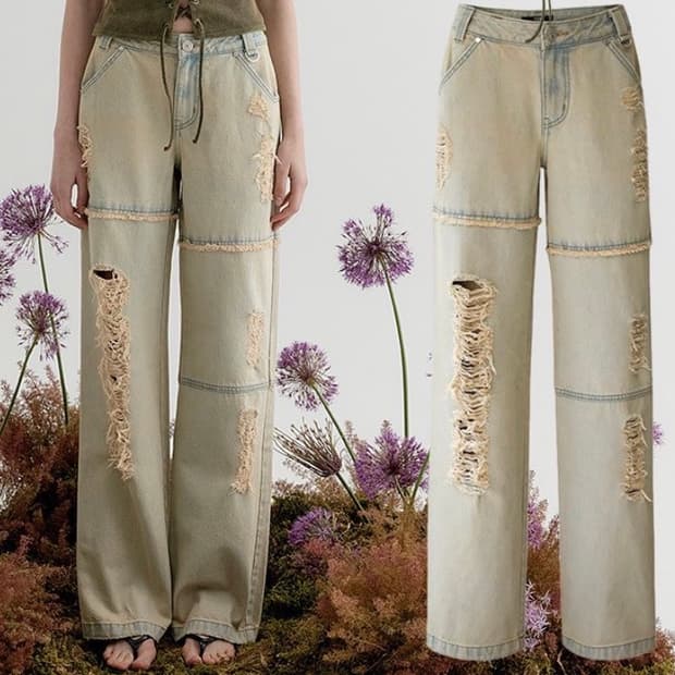 Yuse yellow indigo 팬츠