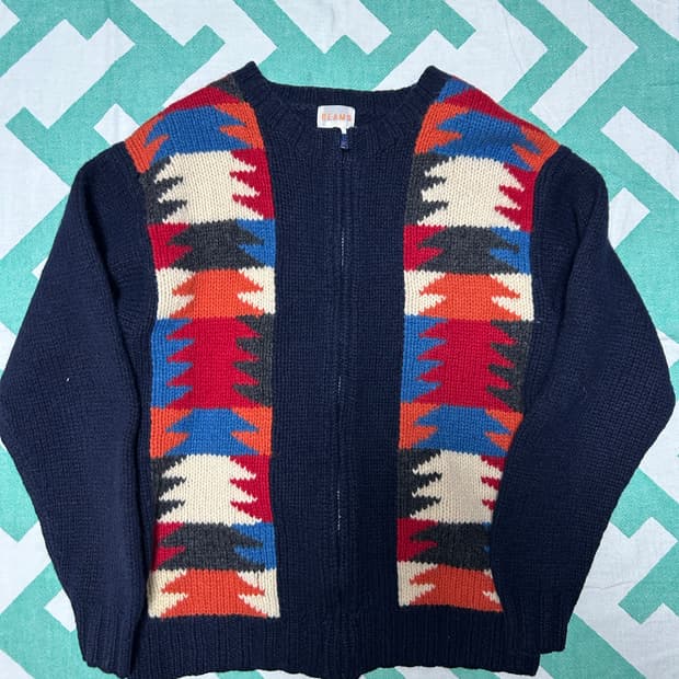 BEAMS 니트 가디건