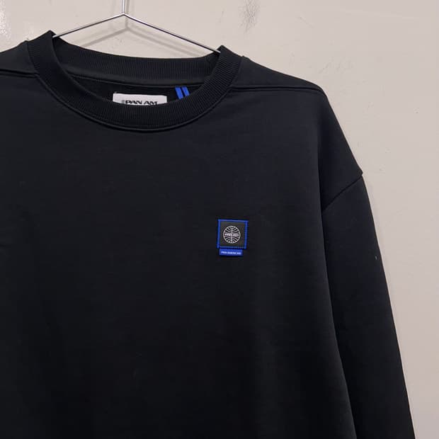 팬암 음각자수 스몰로고 헤비코튼 맨투맨