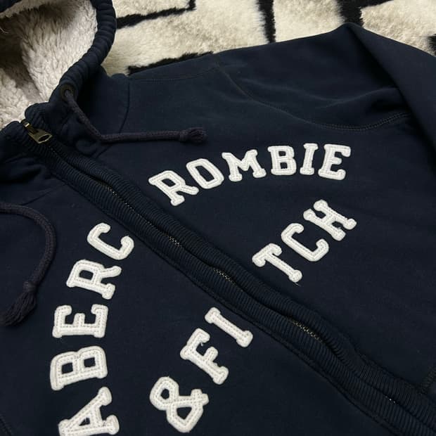 [XL]아베크롬비 스펠아웃 쉐르파 후드집업/네이비