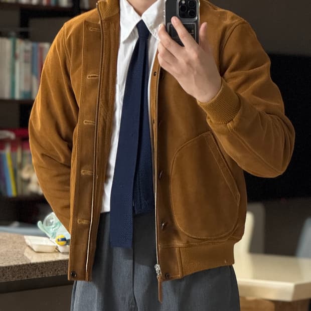 마이클클래식어페럴 x 빔즈 N1 스웨이드 자켓 L