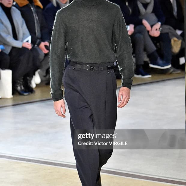 르메르 17FW 퍼넬 넥 알파카 울 스웨터 앤트러사이트 S