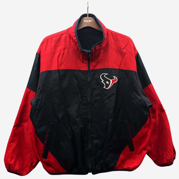 USA VINTAGE 리버시블 플리스자켓 휴스턴 텍산스 팀로고 빅컬러블럭
