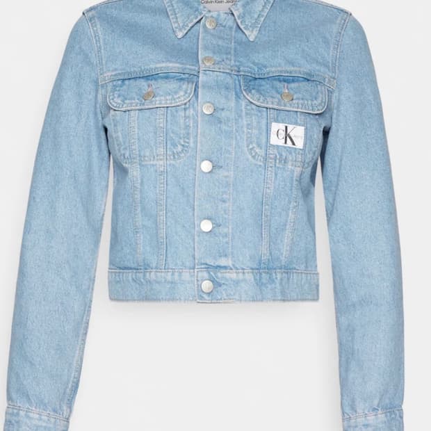 새상품 | 택, 실물 사진 O | 캘빈클라인 크롭 청자켓