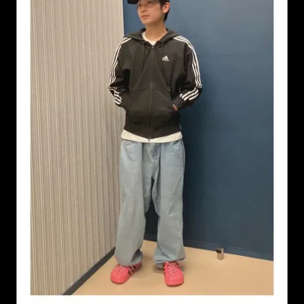 아디다스 재팬 투웨이 삼선 후드집업 XL 새상품