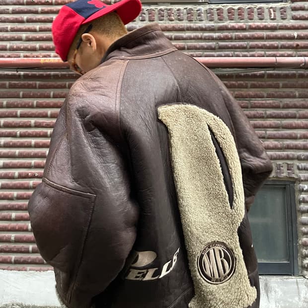 90s 펠레펠레 레더 무스탕