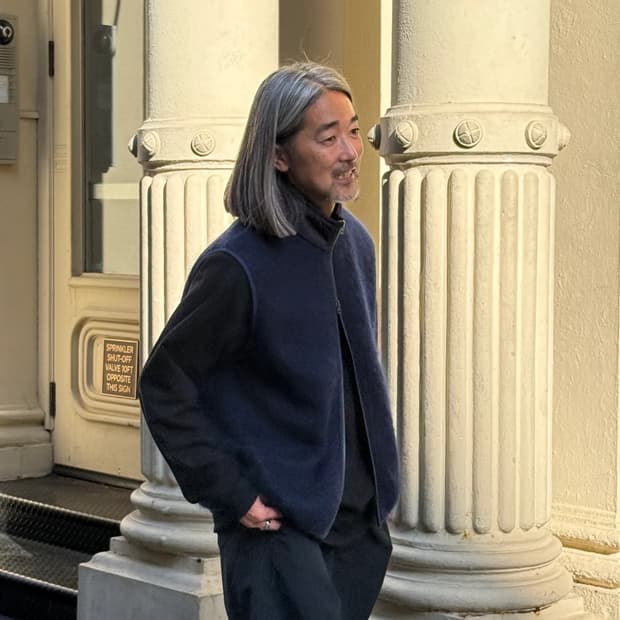 [L] nanamica 나나미카 집업 모헤어 베스트