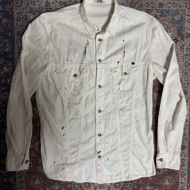 디젤 페인팅 커스텀 셔츠 자켓