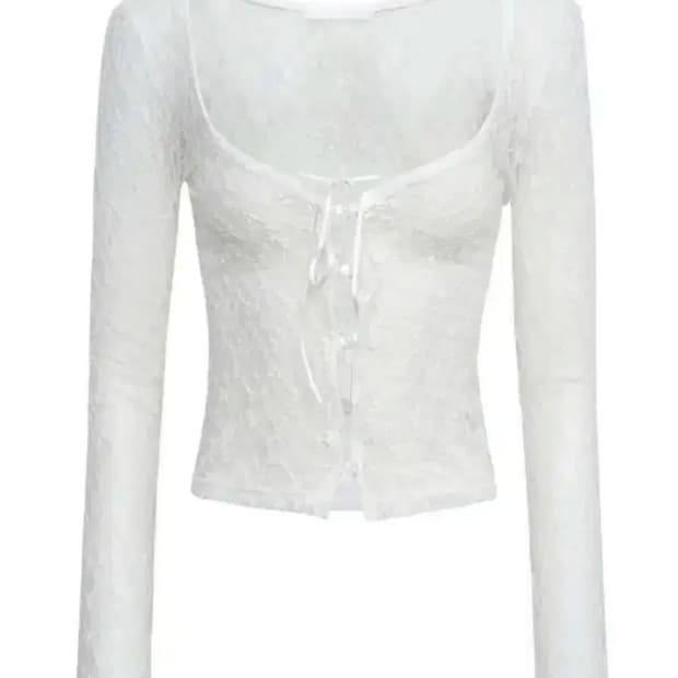 쓰리타임즈 쓰탐 로맨틱 레이스 가디건 화이트